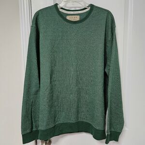 Jachs New York Recycled Fleece Sweatshirt Men’s XL Green Crewneck Pullover EUC